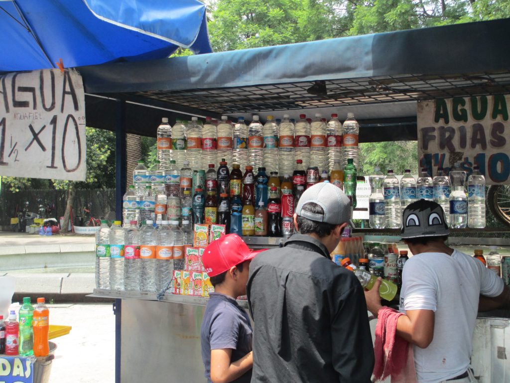 Cart selling bottled beverages