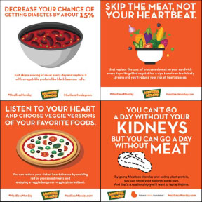 Experimental Meatless Monday campaign messages focused on health