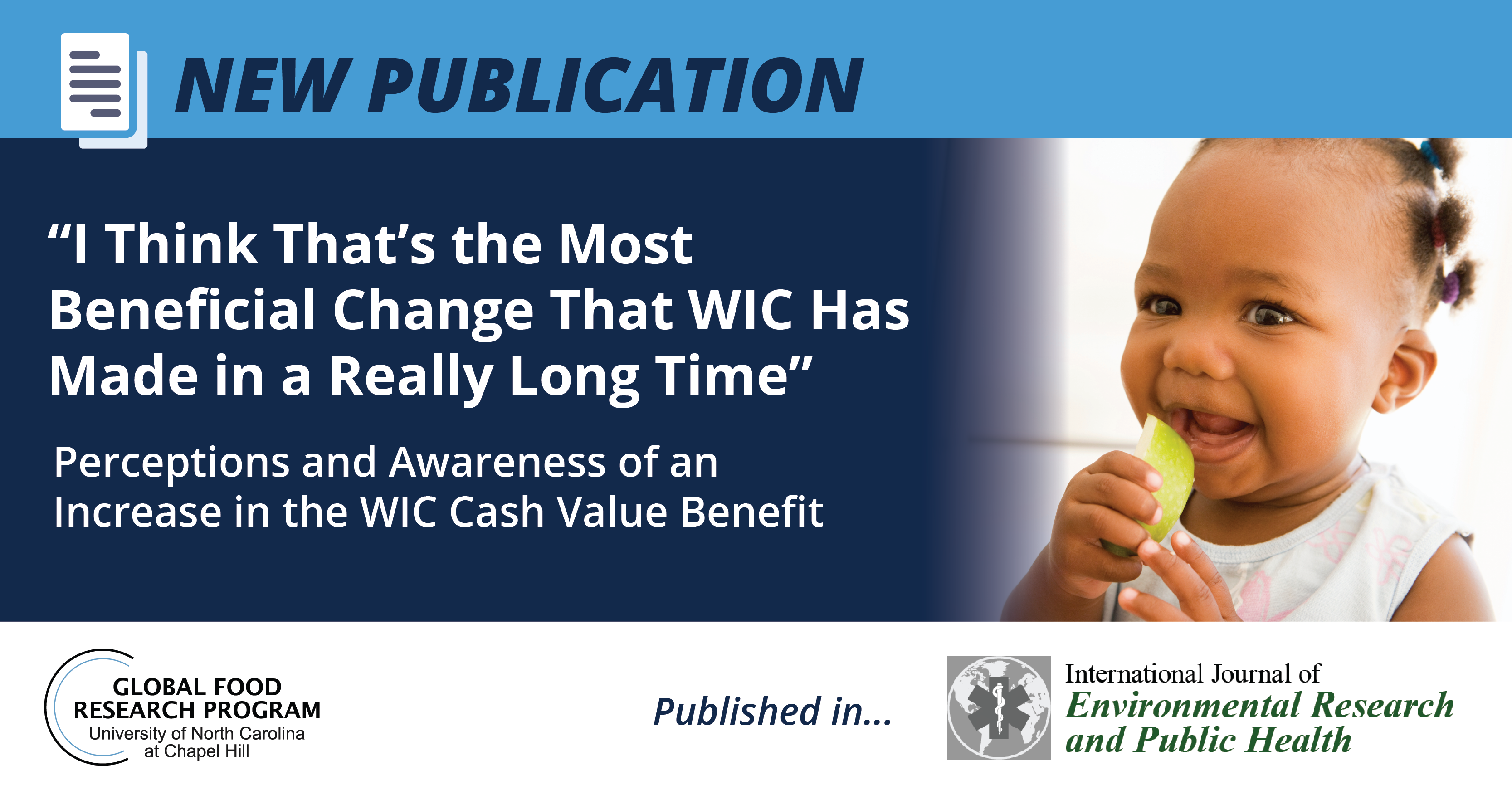 Increased WIC cash vouchers for fruits & vegetables have helped